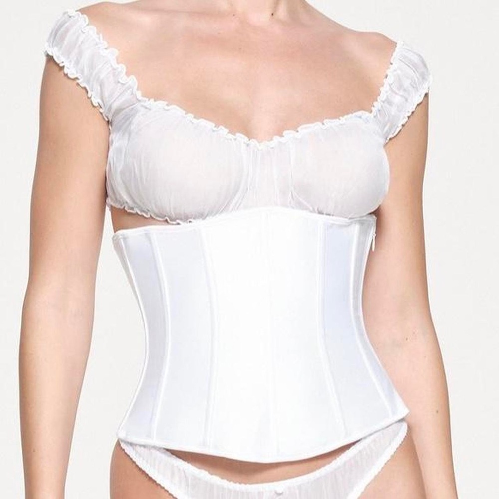 SKIMS White Satin Corset